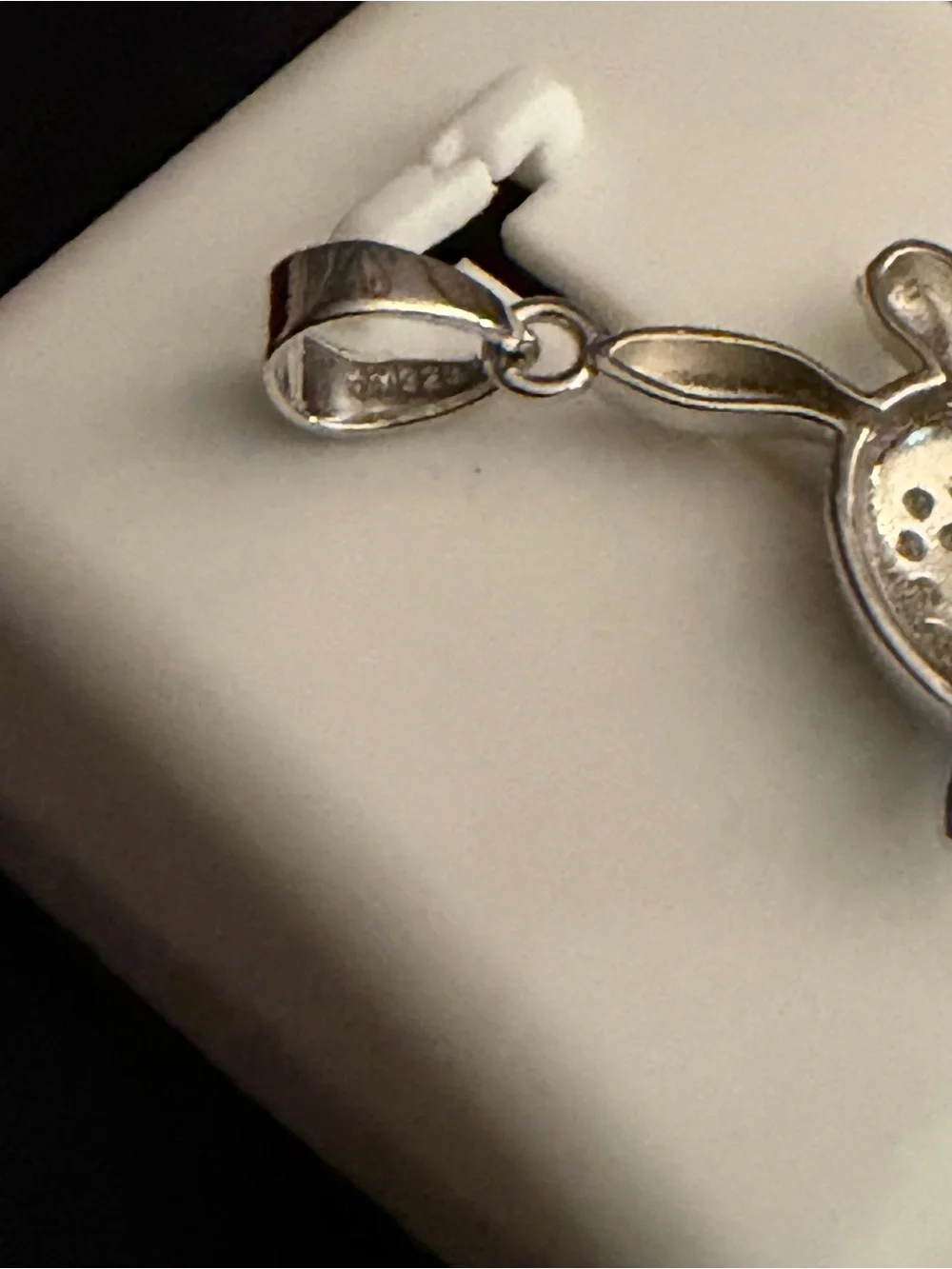 Sea Turtle Pendant 925 Sterling Silver & Moissanite Marine Ocean Beach Summer